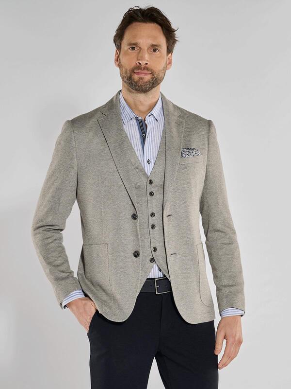 engbers Herren Freizeit-Sakko regular Beige gemustert von engbers