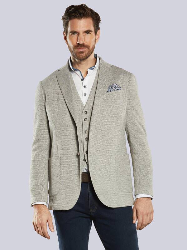 engbers Herren Freizeit-Sakko regular beige gemustert von engbers