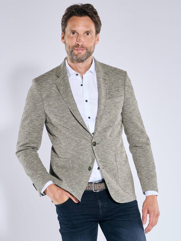 engbers Herren Freizeit-Sakko slim fit Beige gemustert von engbers