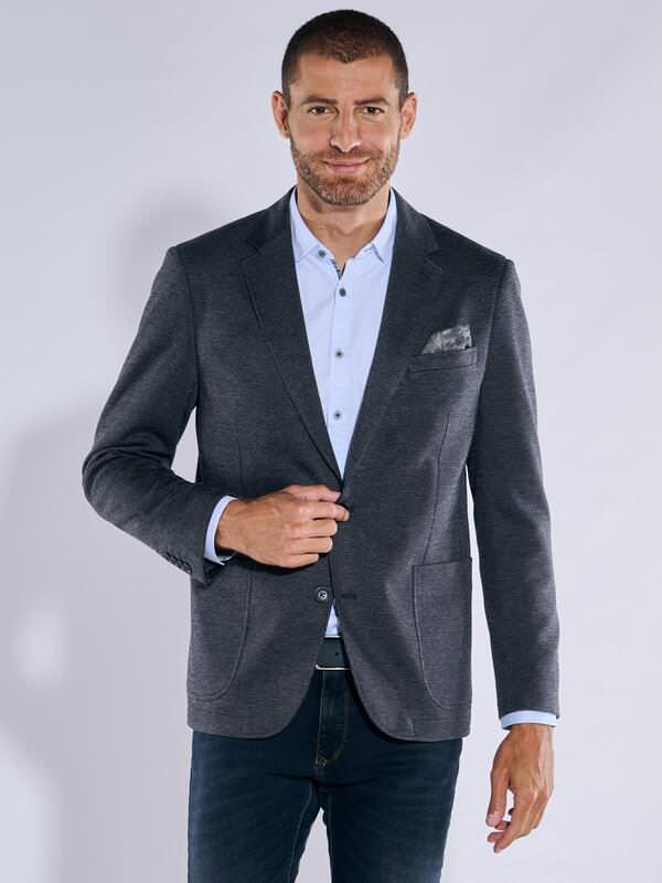 engbers Herren Freizeit-Sakko slim fit Blau gemustert von engbers