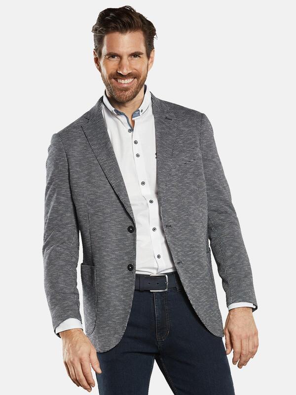 engbers Herren Freizeit-Sakko slim fit blau gemustert von engbers