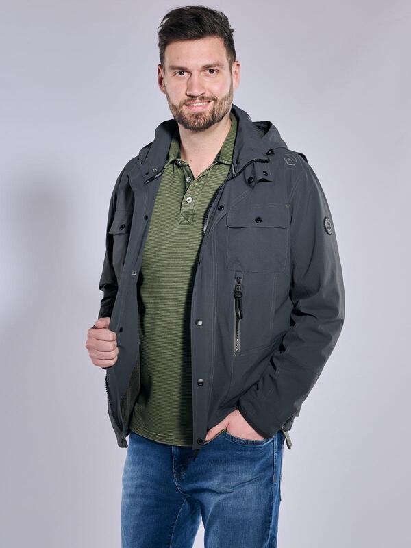 engbers Herren Funktionsjacke regular Grau uni von engbers