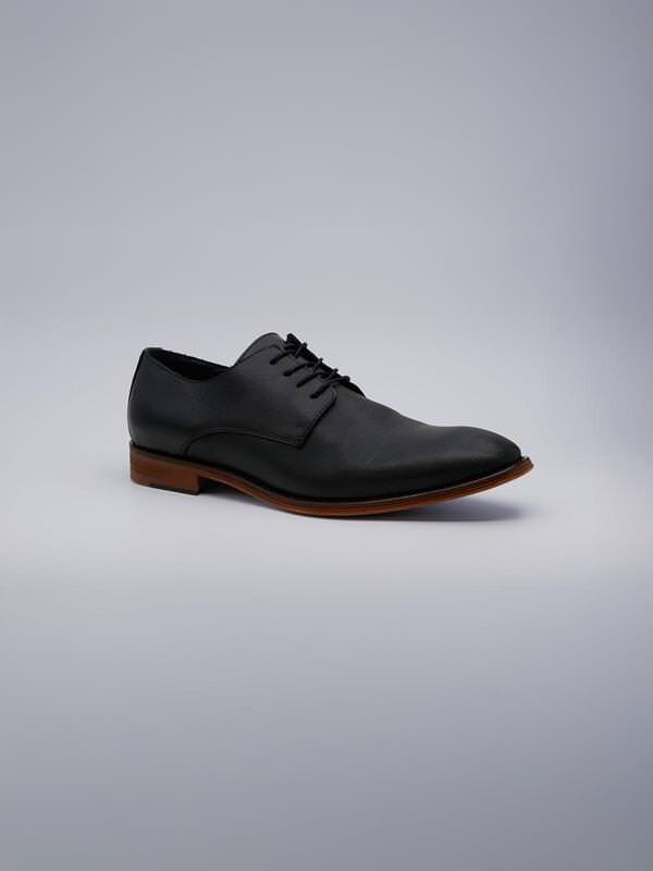 engbers Herren Halbschuh aus Leder Schwarz regular uni von engbers