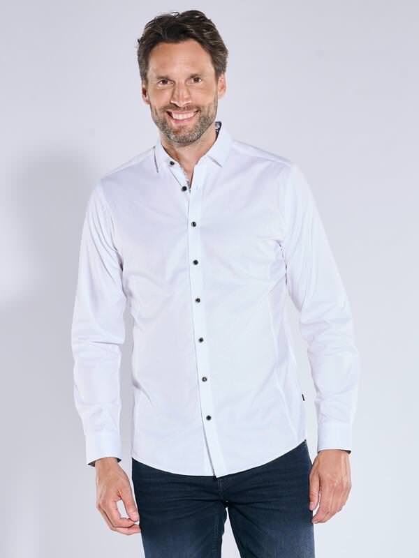 engbers Herren Hemd "My Favorite" Weiß regular uni Kent-Kragen von engbers