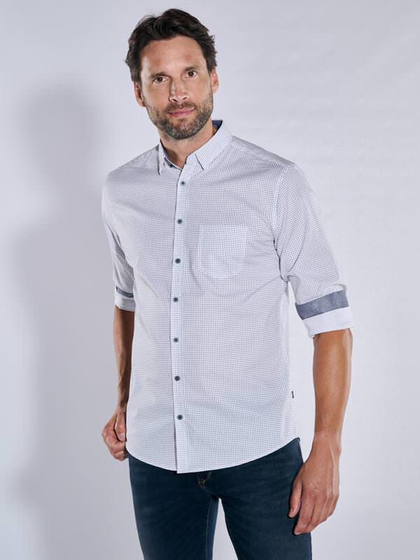 engbers Herren Hemd "My Favorite" Blau regular gemustert Button Under von engbers