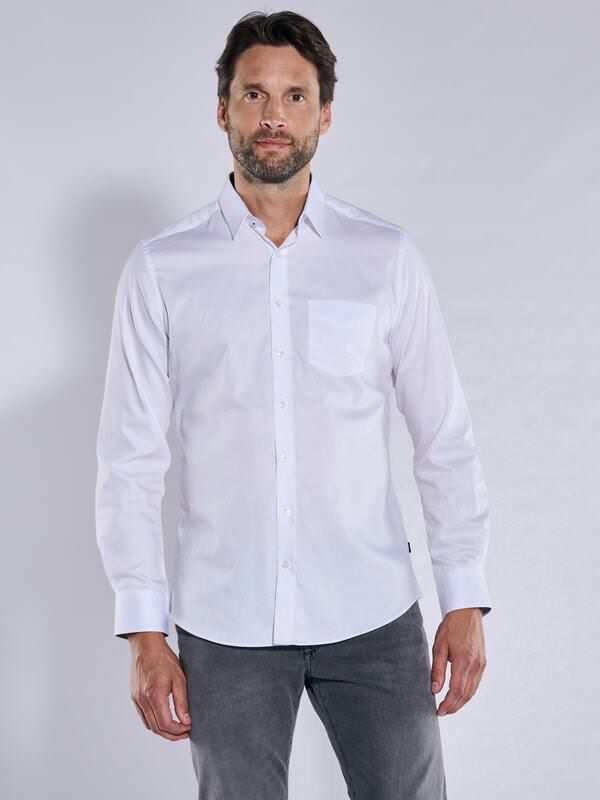 engbers Herren Hemd "My Favorite" Weiß regular uni Kent-Kragen von engbers