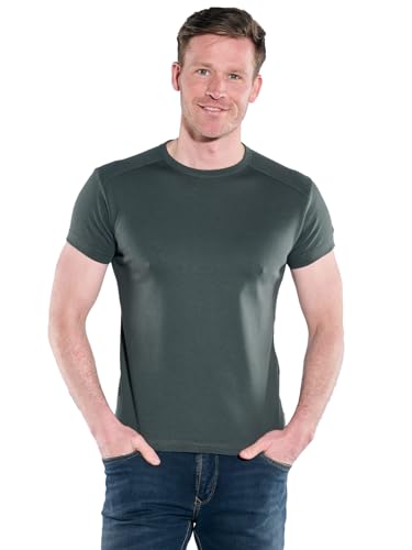 engbers Herren Basic-Shirt My Favorite Organic, 38843, Dunkelgruen in Größe 3XL von engbers