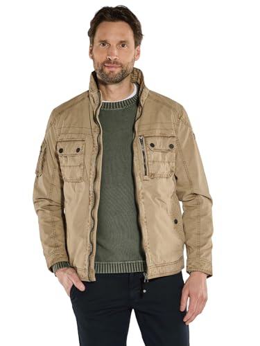 engbers Herren Herren Baumwoll-Jacke mit Brusttaschen, 36175, 36175, Hellbraun in Größe 50 von engbers