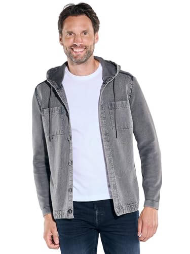 engbers Herren Herren Cardigan mit Kapuze, Dunkelgrau, 39240, Dunkelgrau in Größe XXL von engbers