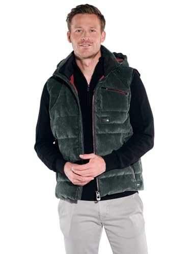 engbers Herren Cord-Weste mit Funktionsdetails, 39247, Dunkelgruen in Größe 52 von engbers