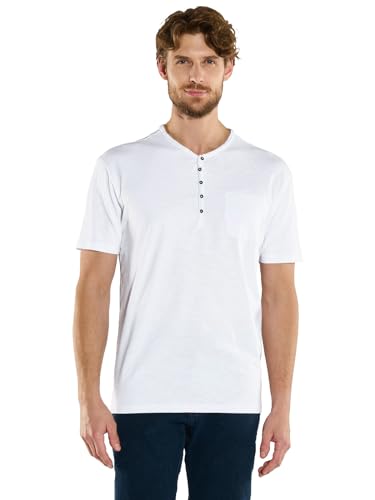 engbers Herren Herren Henley-Shirt My Favorite Regular, 36289, 36289, Reinweiss in Größe XL von engbers