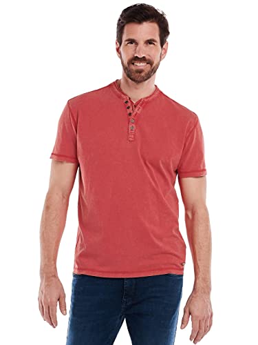 engbers Herren Herren Henley-Shirt Uni, 35062, 35062, Pink in Größe 4XL von engbers