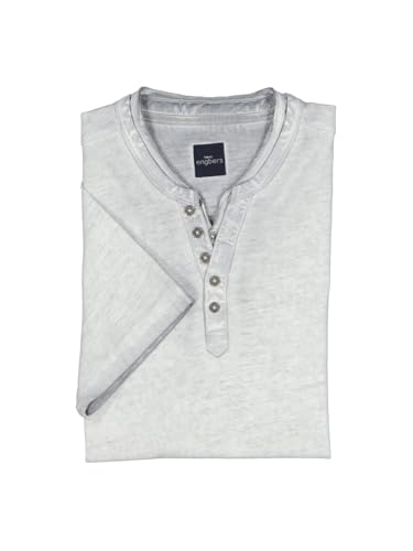 engbers Herren Herren Henley-Shirt Uni, 36182, 36182, Hellgrau in Größe M von engbers