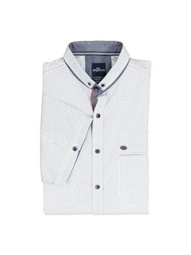 engbers Herren Herren Kurzarm-Hemd Gemustert, Reinweiss, 37014, Reinweiss in Größe 6XL von engbers