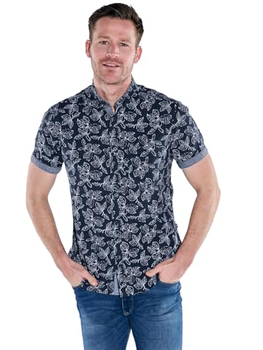 engbers Herren Kurzarm-Hemd Gemustert, 38293, Saphirblau in Größe M von engbers