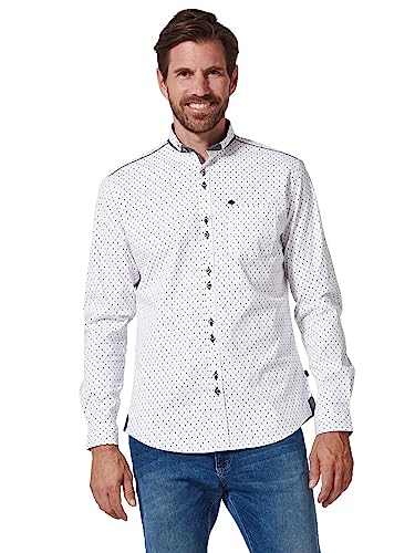 engbers Herren Herren Langarm-Hemd Gemustert, 35330, 35330, Braunbeige in Größe XXL von engbers