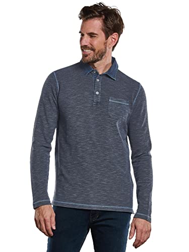 engbers Herren Herren Langarm-Shirt Polokragen, 32441, 32441, Mittelblau in Größe M von engbers