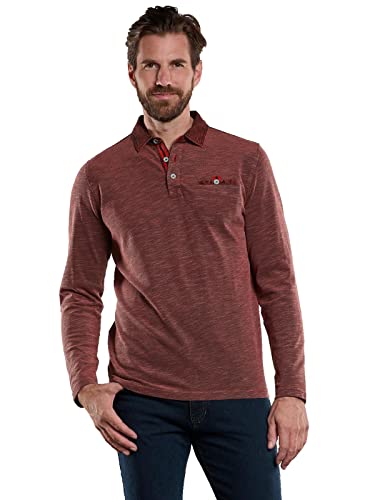 engbers Herren Herren Langarm-Shirt mit Polo-Kragen, 34178, 34178, Feuerrot in Größe 6XL von engbers