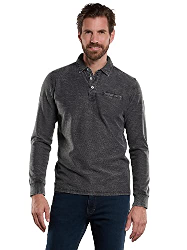 engbers Herren Herren Langarm-Shirt mit Polo-Kragen, 34181, 34181, Anthrazit in Größe XL von engbers