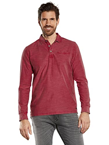 engbers Herren Herren Langarm-Shirt mit Polokragen, 34339, 34339, Tomatenrot in Größe M von engbers