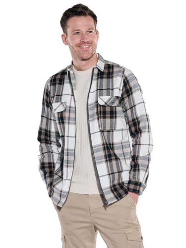 engbers Herren Herren Overshirt kariert, Braunbeige, 38178, Braunbeige in Größe M von engbers