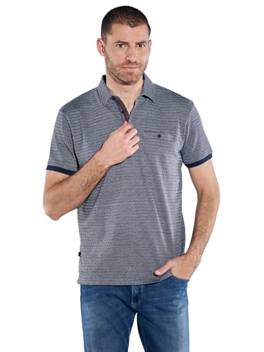 engbers Herren Herren Polo-Shirt Gemustert, 37162, 37162, Saphirblau in Größe XXL von engbers