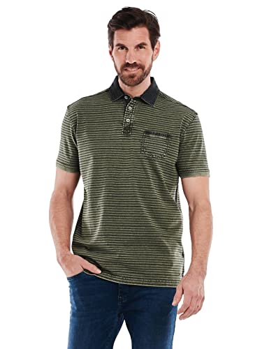 engbers Herren Herren Polo-Shirt gestreift, 35052, 35052, Khaki in Größe L von engbers