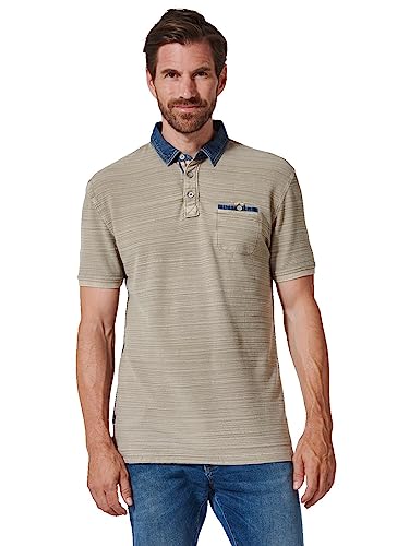 engbers Herren Herren Polo-Shirt strukturiert, 35239, 35239, Hellbraun in Größe 3XL von engbers