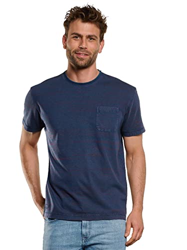 engbers Herren Herren Rundhals T-Shirt gestreift, 33114, 33114, Saphirblau in Größe XXL von engbers