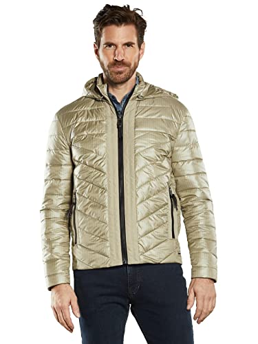 engbers Herren Herren Steppjacke mit abnehmbarer Kapuze, 34504, 34504, Beige in Größe 48 von engbers