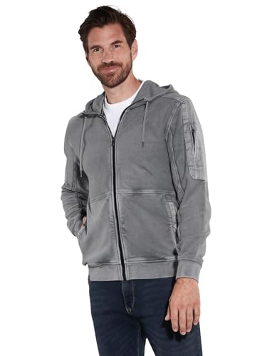 engbers Herren Herren Sweatjacke mit Kapuze, 35595, 35595, Grau in Größe 3XL von engbers