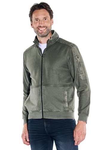 engbers Herren Herren Sweatjacke strukturiert, Oliv, 39706, Oliv in Größe XL von engbers