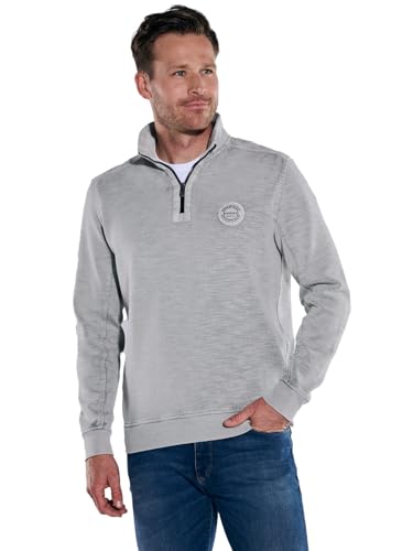 engbers Herren Herren Sweatshirt mit Troyerkragen, Hellgrau, 38055, Hellgrau in Größe XXL von engbers
