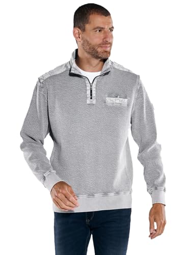 engbers Herren Herren Sweatshirt strukturiert, Silbergrau, 37739, Silbergrau in Größe M von engbers
