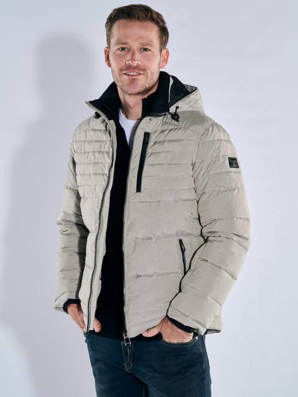 engbers Herren Jacke mit abnehmbarer Kapuze Grau regular uni von engbers