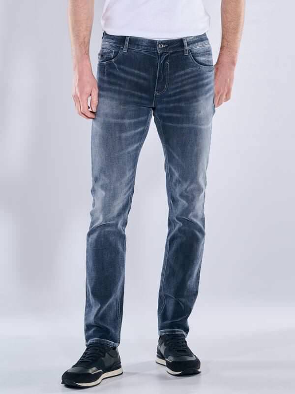 engbers Herren Jeans 5-Pocket Superstretch Blau regular uni von engbers