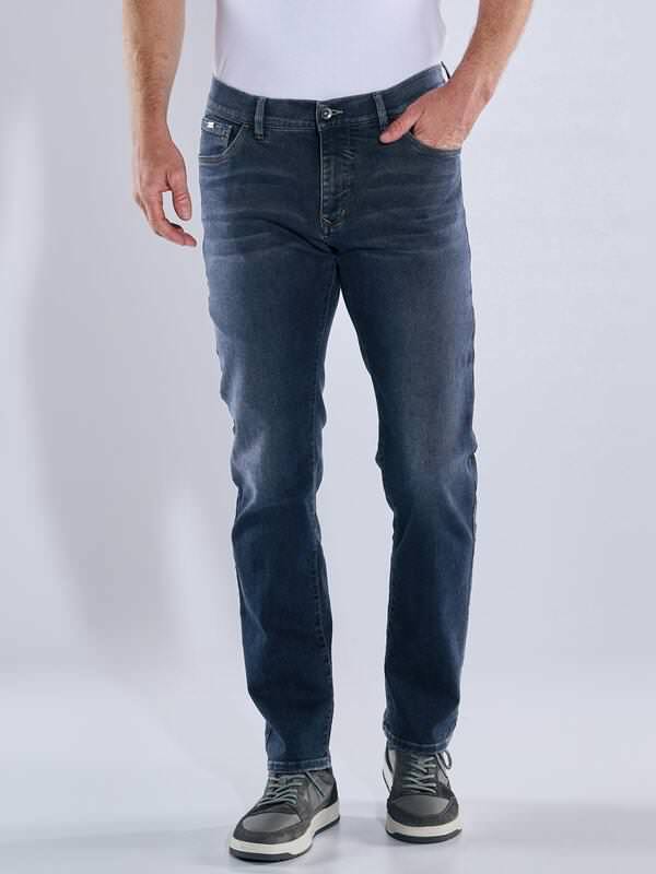 engbers Herren Jeans 5-Pocket Superstretch Blau regular uni von engbers