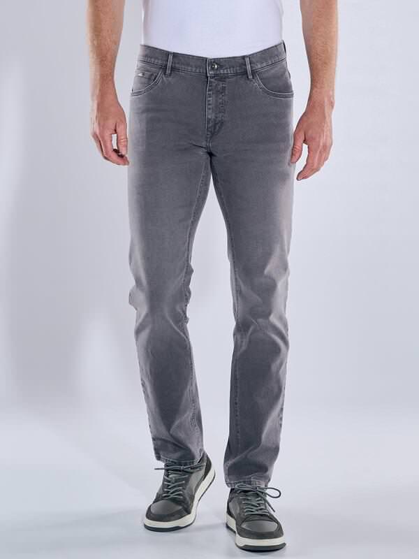 engbers Herren Super-Stretch-Jeans regular Grau uni von engbers