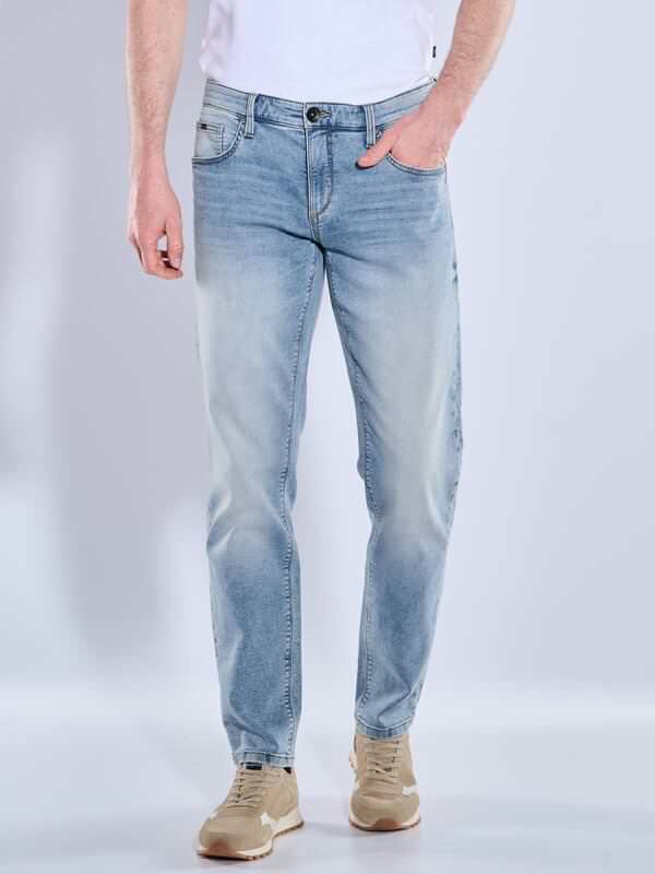 engbers Herren Super-Stretch-Jeans 5-Pocket Blau regular uni von engbers