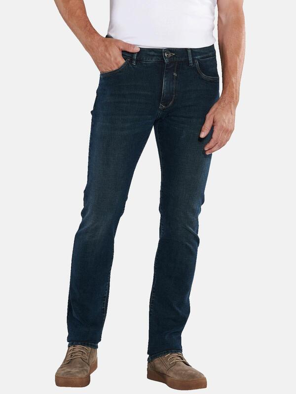 engbers Herren Super-Stretch-Jeans slim fit blau uni von engbers