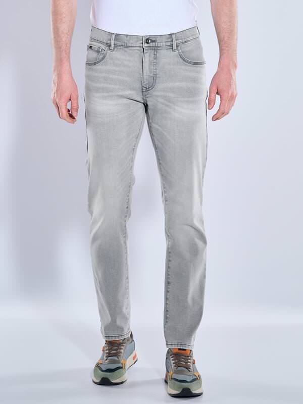 engbers Herren Super-Stretch-Jeans regular Grau uni von engbers