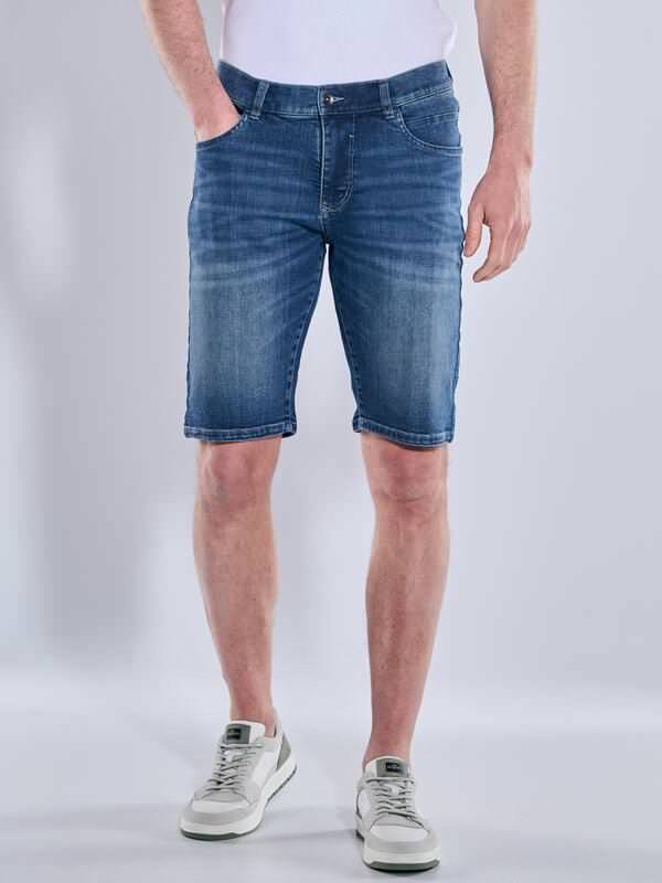 engbers Herren Jeans-Shorts regular Blau uni von engbers