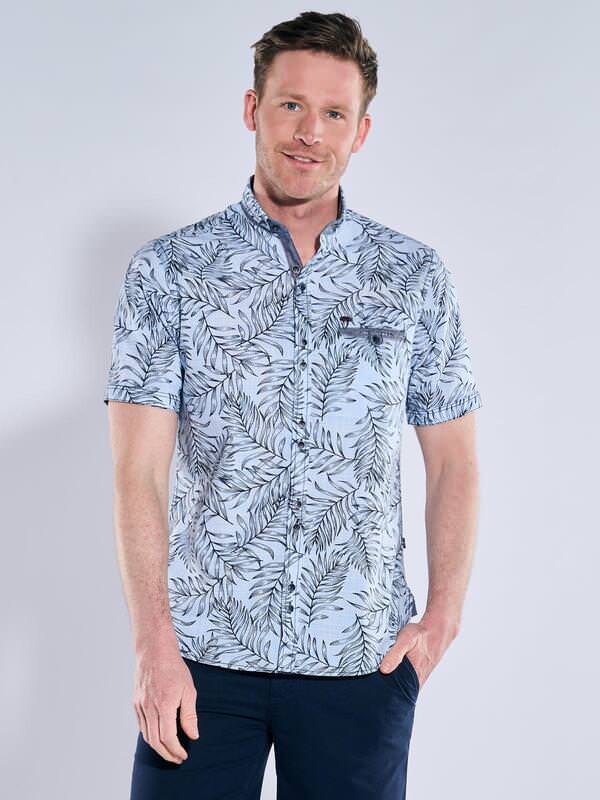 engbers Herren Kurzarm-Hemd gemustert Blau regular Button Down engbers Herren Kurzarm-Hemd gemustert Blau regular Button Down von engbers