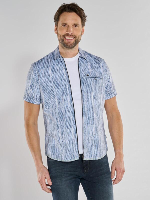 engbers Herren Kurzarm-Hemd gestreift Blau regular Stehkragen engbers Herren Kurzarm-Hemd gestreift Blau regular Stehkragen von engbers