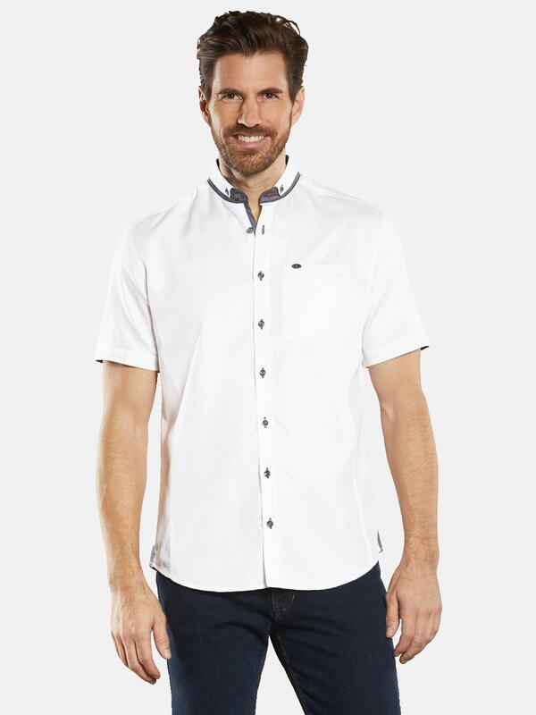 engbers Herren Kurzarm-Hemd uni weiß regular Button Down von engbers