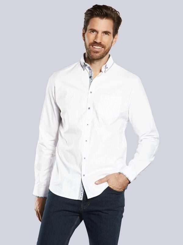 engbers Herren Langarm-Hemd "My Favorite" Blau regular gestreift Button Down von engbers