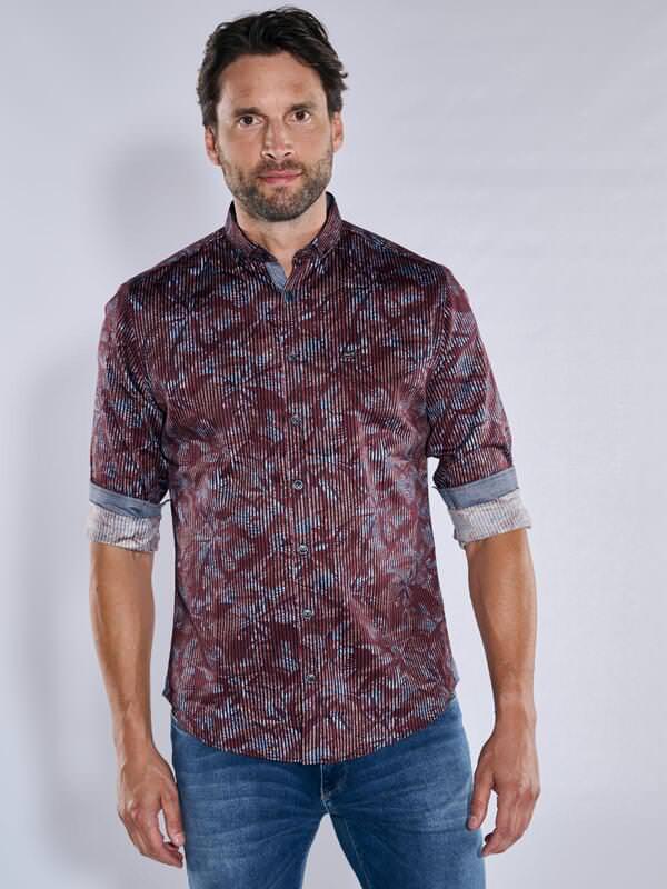 engbers Herren Langarm-Hemd gemustert rot regular Button Down engbers Herren Langarm-Hemd gemustert rot regular Button Down von engbers