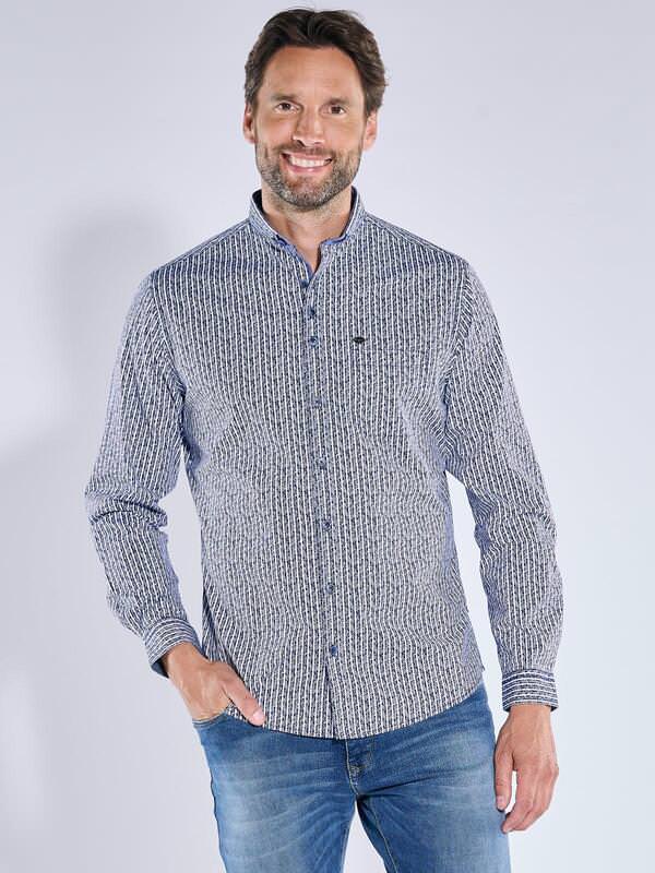 engbers Herren Langarm-Hemd gestreift Blau regular Button Down von engbers