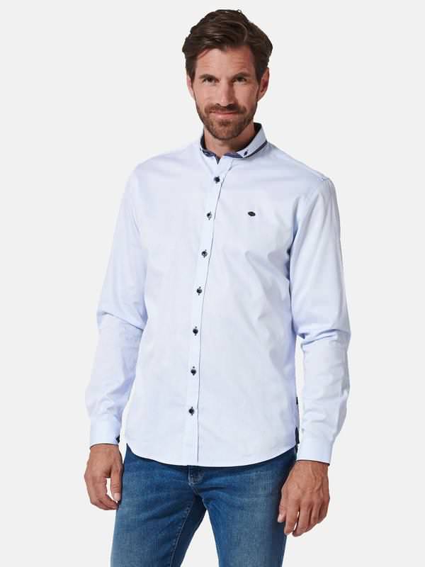 engbers Herren Langarm-Hemd uni blau regular Button Down von engbers