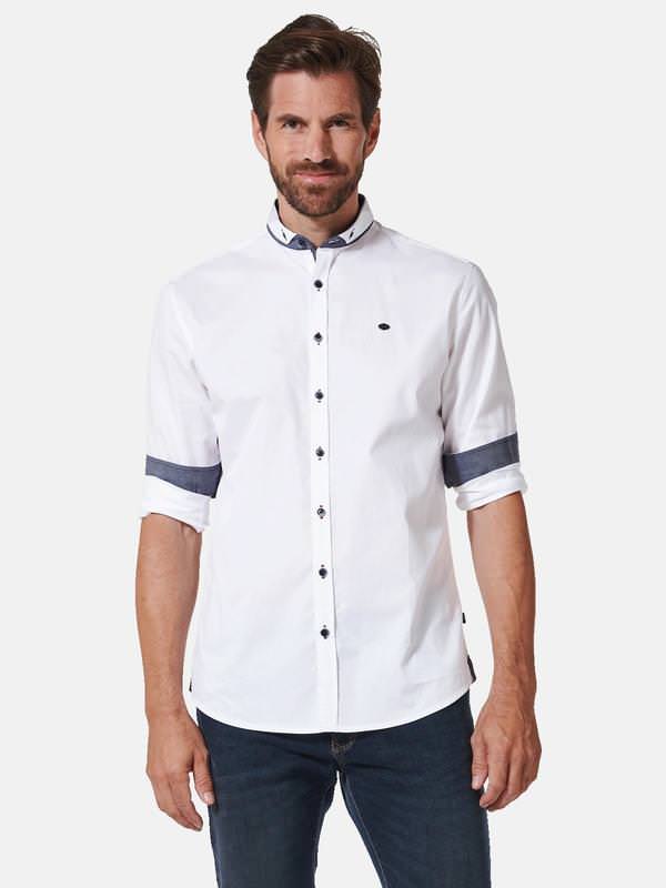 engbers Herren Langarm-Hemd uni weiß regular Button Down von engbers